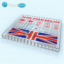 Сотовый поликарбонат KIN PREMIUM 16 мм прозрачный, габариты листа 2.1x6 м